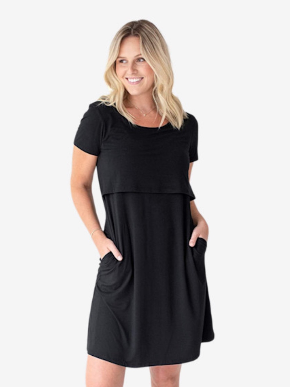 Kindred Bravely Black Eleanora Maternity and Nursing Lounge Dress Sz S
